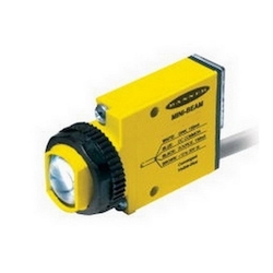 Banner Engineering Mini-Beam® SM2A312C2QD Rectangular Industry Standard Sensor, Proximity/Convergent, Solid State AC Switch Output, 24 to 240 V AC