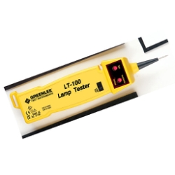 Greenlee® LT-100 Lamp Tester, 9 V Battery (NEDA 1604/JIS 006P or IEC 6LR61)