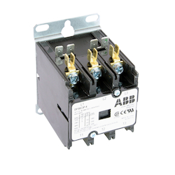 ABB DP30C3P-4 Non-Reversing Definite Purpose Contactor, 480 VAC V Coil, 30 A, 3NO SPDT Contact, 3 Poles