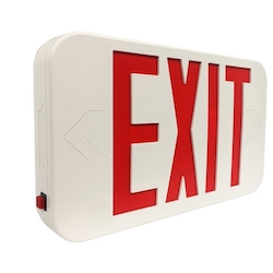 MORRIS 73012 Standard Exit Sign, LED Lamp, 1.6/1.64 W Fixture, 120/277 VAC, EXIT Legend
