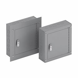 B-Line 18124 TCS Continuous/Heavy Duty Butt Hinge Telephone Cabinet, 12 in W x 4 in D, NEMA 1/IP30 NEMA Rating, Steel