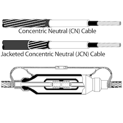 3Mâ„¢ 5421 QS-II 5420 Molded Rubber In-Line Splice Kit, 25/28 kV, 1/0 to 3/0 AWG Conductor, EPDM Rubber