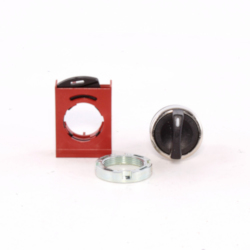 GE P9CSMD0N Non-Illuminated Selector Switch, 22.5 mm, Round Knob Operator, 2 Positions, Black