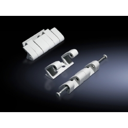 Rittal 8800190 Door Hinge, 2-Hole, 180 deg Door Opening Angle, For Use With TS8, SE8 Series Enclosure, Carbon Steel Door, Die Cast Zinc, Light Gray