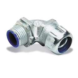 T&B® 5352 Insulated Conduit Connector, 1/2 in Trade, 90 deg, Malleable Iron, Chromate Coated/Electro-Zinc Plated