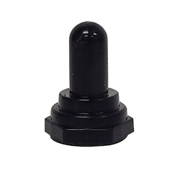 MORRIS 70240 Switch Cover With Nut, 0.657 in L x 0.945 in H, For Use With Standard Toggle Switches, Rubber, Black