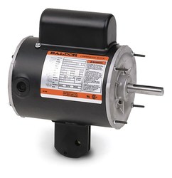 Baldor-Reliance YPC344A Continuous-Duty HVAC Motor, TEAO Enclosure, 1/2 hp, 115 VAC, 60 Hz, 1 Phase, 48YZ Frame, 1625 rpm Speed, F-1 Mount