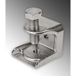 Calbrite™ S60200BC00 Beam Clamp, 1/4-20 Conduit, 150 lb Load, 316L Stainless Steel, Polished