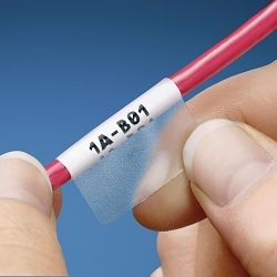 Panduit® LJSL1-Y3-5 Self-Laminating Component Label, 3/4 in L x 1/2 in W, BLANK Legend, White, Polyester