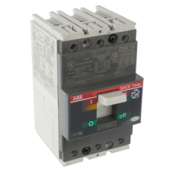 ABB Tmax T1N060TL Normal Interrupt Molded Case Circuit Breaker, 600 VDC, 60 A, 22 kA Interrupt, 3 Poles, Thermal Magnetic Trip