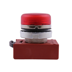 GE P9CLRD Heavy Duty Oiltight/Watertight Standard Pilot Light Operator With Red Cap, Diffused Lens, 22.5 mm