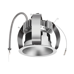 Lithonia Lighting® RO8AR Downlight Trim, 7-1/4 in Dia Inside x 9-1/4 in Dia Outside, LED Lamp, For Use With RV8 8 in Non-IC Retrofit Downlight, Aluminum