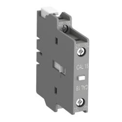 ABB CAL18-11B CAL 2-Pole Auxiliary Contact Block, 12 to 500 VAC/VDC, 12 to 240 VDC, 1NO-1NC Contacts