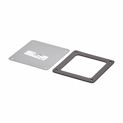B-Line 88-12FCP Closure Plate, 8 in W x 8 in H, For Use With NEMA 12/IP54 Hinged Screw Clamp Cover Feed-Through Wireway, Steel, Gray