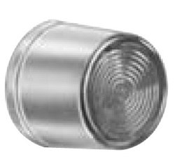 GE CR104PXL05M Blank Illuminated Lens, 1.2 in D, NEMA 1/3/3R/4/4X/12/13, Round, Plastic