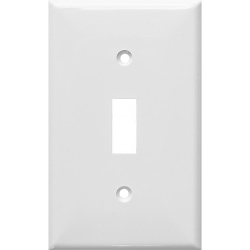 MORRIS 81011 Standard Wallplate With Mounting Screw, 1 Gang, Lexan, White