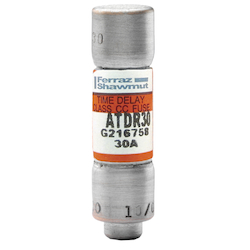 Mersen AMP-TRAP® 2000 SmartSpot® ATDR1 Current Limiting Low Voltage North American Time Delay Power Fuse, 1 A, 600 VAC, 200 kA Interrupt, CC Class, Cylindrical Body