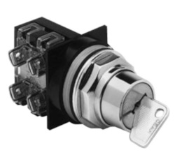 GE CR104PSK21A00L Heavy Duty Non-Illuminated Oiltight Standard Watertight Selector Switch, 30.5 mm, Keyed Operator
