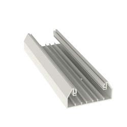 Panduit® Pan-Way® T70BIW8 T-70 Channel Power Rated Non-Metallic Raceway Base, 8 ft L x 4.07 in W x 1.77 in H, PVC, Off-White