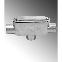 Calbrite™ S61500TB00 Type TB Conduit Body, 1-1/2 in Hub, Form 8, 35 cu-in, 316L Stainless Steel, #4 Polished