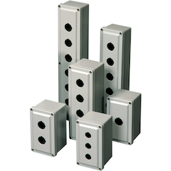 Robroy CF5PB22 Pushbutton Enclosure, 11 in L x 4 in W x 4 in D, 5 Outlets, NEMA 1/3/3R/4X/6P/12 NEMA Rating, Fiberglass Reinforced Polyester