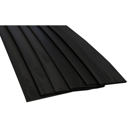 MORRIS 68030 Flexible Heat Shrink Tubing, 0.078 in ID Expanded, 0.029 in ID Recovered, 6 in L, Polyolefin, Black