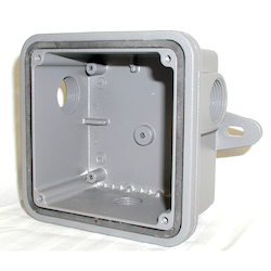 Federal Signal WB Weatherproof Back Box, For Use With Vibratone® Horn, Aluminum, Gray