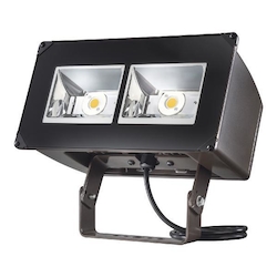 Lumark Night Falcon™ NFFLD-C40-E-UNV-66-T-CB-PER Rectangular Floodlight With NEMA 3-Pin Twistlock Photocontrol Receptacle, (2) LED Lamp, 129 W Fixture, 120 to 277 VAC, Carbon Bronze Housing