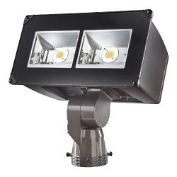 Lumark Outdoor Night Falcon™ NFFLD-C40-S Heavy Duty Rectangular Floodlight, (2) LED Lamp, 120 to 277 VAC, Carbon Bronze Housing