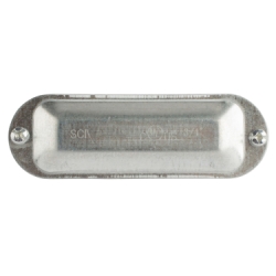 T&B® K75S Oval Raised Dome Conduit Body Cover With Stainless Steel Stamped Steel Screw, 3/4 in Hub, For Use With Series 35 EMT Conduits, Stamped Steel, Zinc Plated