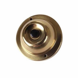 Edwards Signaling™ 600 Low Voltage Door Bell Pushbutton, 48 VAC, 2-5/16 in Dia, 7/8 in D, Solid Brass, Round Shape