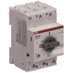 ABB MS325-0.63 Manual Motor Starter, ON/OFF Action, 3 Poles, IP20 Enclosure