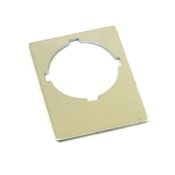 ABB SK-615-540-1 Blank Fixed Legend Plate, 39 mm H x 29.6 mm W, Rectangle Plate, Anodized Aluminum, Silver Gray Field
