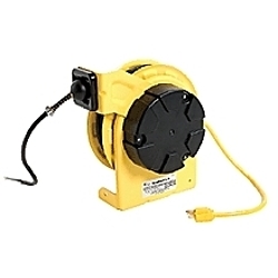 Woodhead® Super-Safeway® 980 130091 Type SJTOW Standard Duty Electric Cord Reel With Flying Lead, 13 W Fluorescent Light, 120 VAC, 8 A, 50 ft L Cord, 16 AWG Conductor