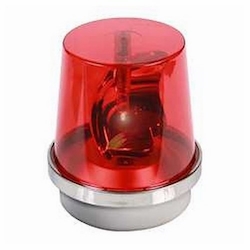 Edwards Signaling™ 52R-N5-40WH 52 Series Weatherproof Rotating Beacon, 120 VAC, Halogen Lamp, 6 in Dia, Screw Mount, Red, UL 1638, cUL Listed