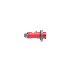 Leviton® 420P7W Watertight Pin And Sleeve Plug, 480 VAC, 20 A, 3 Poles, 4 Wires, Red