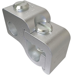 ILSCO® ClearChoice® GTA-2-2 Type GTA Dual Rated Lay-In Parallel Tap Connector, Stranded Aluminum/Copper Conductor, 12 to 2 AWG Run/Main, 14 to 2 AWG Tap, Aluminum