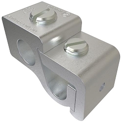 ILSCO® ClearChoice® GTA-0-0 Type GTA Dual Rated Lay-In Parallel Tap Connector, Aluminum/Copper Conductor, 2 to 1/0 AWG Run/Main, 14 to 1/0 AWG Tap, Aluminum