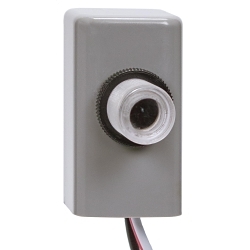 Intermatic® NightFox™ EK4036S Button Electronic Photocontrol, 105 to 305 VAC, 1000 W Tungsten, 1800 VA Ballast, Box Mount, Polycarbonate