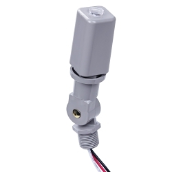 Intermatic® EK4736S Electronic Stem and Swivel Mounting Photocontrol, 105 to 305 VAC, 1000 W Tungsten, 1800 VA Ballast, Box/Fixture Mount, Plastic