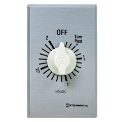 Intermatic® FF32H Auto Off Commercial Mechanical Spring Wound Timer, 2 hr Setting, 125/257 VAC, 1 hp, 2 hp, 1CO 1 Form C SPDT Contact, 1 Pole