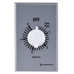 Intermatic® FF5M FF Series Auto Off Commercial Mechanical Spring Wound Timer, 5 min Setting, 125/257 VAC, 1 hp, 2 hp, 1NO 1 Form A SPST Contact, 1 Poles