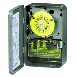Intermatic® T101 T100 Electro Mechanical Timer Switch, 24 hr Setting, 125 VAC, 5 hp, 1NO 1 Form A SPST Contact, 1 Poles
