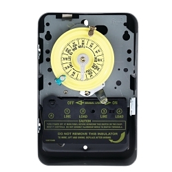Intermatic® T103 T100 Electro Mechanical Timer Switch, 24 hr Setting, 125 V AC, 5 hp, 2NO 2 Form A DPST Contact, 2 Poles