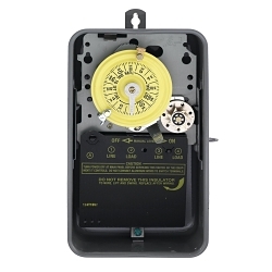 Intermatic® T174R T170 Mechanical Timer Switch, 24 hr Setting, 208 to 277 V AC, 5 hp, 2NO 2 Form A DPST Contact, 2 Poles