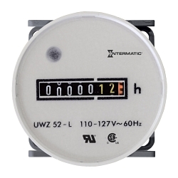 Intermatic® UWZ52E-120U Non-Resettable AC Hour Meter, Analog Display