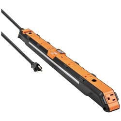 Klein® 29602 Heavy Duty Power Outlet Strip, 125 V, 15 A, (5) Outlets, 6 ft L Cord