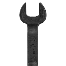 Klein® 3211 Erection Open End Wrench, 1-1/16 in Wrench, 60 deg Offset, 14-3/4 in L, Forged Alloy Steel, Industrial Black