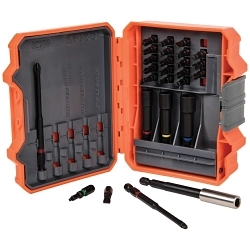 Klein® 32799 Pro Impact Power Bit Set, #1, #2, #3, 3/16 in, 1/4 in Phillips®/Slotted/Square Point, 5-1/2 in OAL, 1/4 in, 5/16 in, 3/8 in, S2 Steel