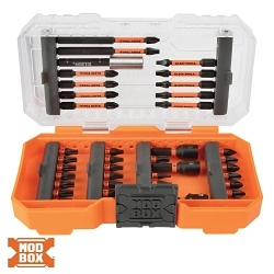 Klein® 33801 Driver Bit Set, 40 Pieces, S2 Tool Steel